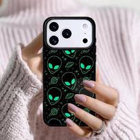 Cartoon Alien Phone Case For Apple iPhone 17 Air 16E 15 14 Plus 13 12 11 Pro Max Mini Funda Cover iPhone 15 Pro