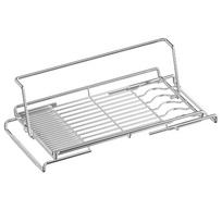 Non-Slip Telescopic Dish Rack Stainless Steel Dish Drying Rack Tableware Storage Shelf  Basin S sidabras