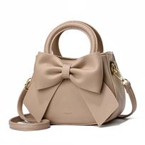 2026 New Womens Crossbody Bags for Women Top-handle Trend Handbags Ladies Shoulder Bag Exquisite Bow Tie Women's Tote sac purses 22x9x17cm chaki