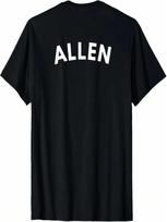 ALLEN Personalized Name Tag Funny Halloween Costume T-Shirt S įvairiaspalvis