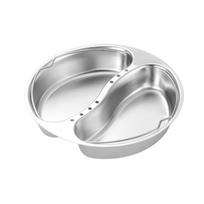 Anti-Scald 304 Stainless Steel Steaming Basket 2/3/4 Grids Steamers Insert Food Pan  Restaurant 2 Grids