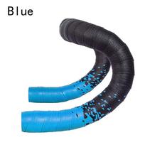Anti-Vibration PU EVA Bent Cycling Road Bike Tapes Bicycle Handlebar Tape Racing Breathable Non-Slip Handlebar Belt Bicycle Wrap mėlyna