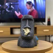 Artistic Moai Figure Tissue Box In Black Gray Green And Other Elegant Colors For Home Color A