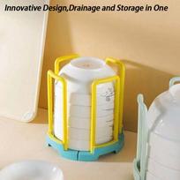 Portable Removable Cabinet Dishes Storage Rack Retractable Bowl Holder Drain Water Cup Kitchen Organizer