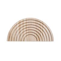 Wooden Wall Vase for Dried Reed Flowers Modern Farmhouse Wall Hanging Planter Half Circle Shaped Boho Wall Decor for Indoor Entryway Hallway Bathroom 1pc