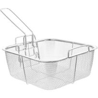 Mikikit Deep Fryer Basket Stainless Steel 20X20Cm Insulated Handle for Crispy French Fries and Oil sidabras