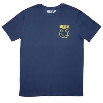Nirvana Mini Happy Face T-Shirt Denim Blue- S