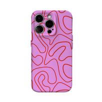 Pink Tangled Lines Phone Case for IPhone 16 15 14 13 12 11 X XS XR XSMAX 7 8 Pro Max Plus Double-layer Back Cover IPHONEXSMAX