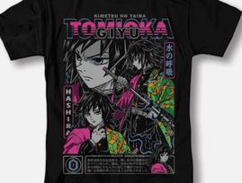 Giyu Tomioka Demon Slayer Anime Manga Tanjiro Kimetsu no Yaiba T-Shirt S