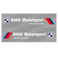 2 vnt. 3D automobilio lipdukai Auto šoninės kėbulo sportiniai lipdukai Decals Automobilio priedai BMW M Performance 1 3 5 7 serijai M3 M4 M5 M6 X1 X3 X5 X6 X7 E30 E34 E36 balta