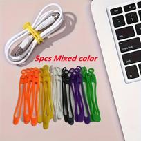 50/20/10/Pcs 5-Slot Phone Cable Organizer, Earphone Clip Charger, Cable Organizer, Synthetic Gemstone-Type Multifunctional Cable Holder, Compatible 5Pcs