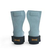 1 Pair Anti-Slip Weight Lifting Grip Pads Cowhide Fitness Gloves Wrist Pad  Gym Training mėlyna