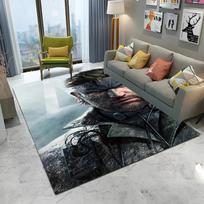 Metal Gear Solid Game Gamer Cartoon Carpet Rug for Home Living Room Bedroom Sofa Doormat Decor,kids Area Rug Non-slip Floor Mat 40x60cm