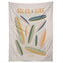 SOLEIL SURF TOUJOURS tapestry 75x100 juoda