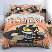 Cartoon Cuphead And Mugman Bedding Sets exquisite bed supplies set duvet cover bed comforter set luxury birthday gift 135x200cm