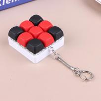 Mechanical Keyboard Keychain Fidget Toy 9 Key Mini Keyboard Keyring Stress Relief Gadget For Adults Kids Creative Gift