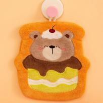 Cake Animal Hand Towel Kitchen Bathroom Cleaning Rag Coral Velvet Hand Ball With Hanging Loop Quick Drying Soft Absorbent Towel