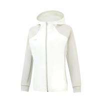 Li Ning Sweatshirts Women's Gravel White/Ivory Hooded Moderate Cardigan AWDV778-2 3XL