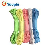Yougle Šviečiantis tamsoje Šviečiantis Paracord Parašiuto laidas Virvelė 100 pėdų (31m) 9 gyslos 25FT žalia
