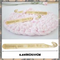 A70U New 5Pcs 12Mm/15Mm/18Mm/20Mm/25Mm Huge Crochet Hooks Set Plastic Knitting Needles Kit DIY Yarn Sewing Craft Knitting Tool auksas
