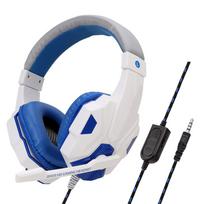 3.5mm Wired Headset Gaming Headset 120° Adjustable Gamer Headset With Noise Cancelling Microphone For PS4 5/Smart Phone/Computer balta