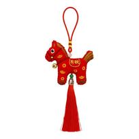 Tassel Pony Embroidered Pendant Chinese Style Horse Hanging Decoration  National Wind Style raudona