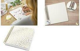 sigel Spiralbuch Jolie Inspire Square Golden Rain ca. DIN A5 quadratisch, 234 x 215 mm, blanko, 120 g/qm - 1 Stück (JQ100)