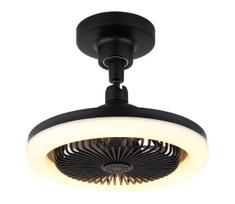 Globo 03680S - LED reguliuojamas lubinis ventiliatorius LIDEA LED/20W/230V 3000-6500K juodas+nuotolinis pultas