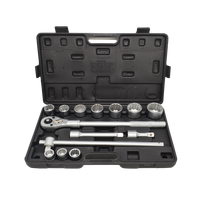 Sukimo galvučių komplektas AWTools AW39015; 3/4''; 22-50 mm; 14 dalių