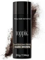 TOPPIK Plaukų efektą sukurianti pudra HAIR BUILDING FIBERS (DARK BROWN), 55 g