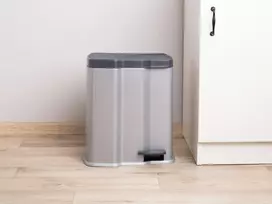 Šiukšliadėžė KEEEPER Gunnar, su pedalu, 7 L + 15 L, pilka sp.