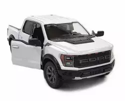 KiNSMART automobilis, 2022 Ford F-150 Raptor, baltas