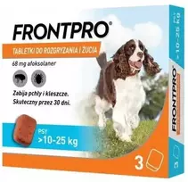 FRP FRONTPRO Tabletės nuo blusų ir erkių šuniui (>10-25 kg) – 3x 68mg