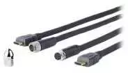 Vivolink PRO HDMI CROSS WALL CABLE, 15 m, 1920 x 1080 pikselių, 3D, 10.2Gbit/s, Audio Return Channel (ARC), Juodas