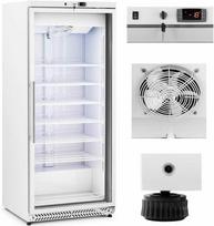 Royal Catering Šaldiklio spintelė, stiklinis šaldiklis, 7 lentynos, 580 l, 492 W - balta