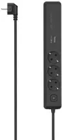 Hama 3 gniazda SCHUKO, 1,4M, 2 USB-C, 1 USB-A, Power Delivery, 100W