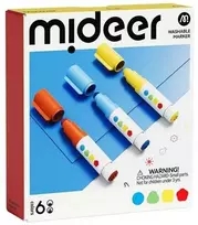 Mideer Dvipusiai nuplaunami flomasteriai su antspaudukais 6vnt