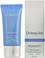 Dr Irena Eris Aquality Oil-Control Moisturizing Kreminis SPF 30 matinį efektą suteikiantis veido kremas, 50 ml