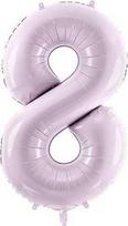 PartyDeco Folinis balionas skaičius 8, violetinis 72cm