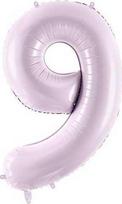 PartyDeco Folinis balionas skaičius 9, violetinis 72cm