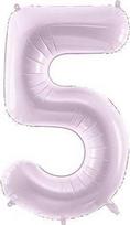 PartyDeco Folinis balionas skaičius 5, violetinis 72cm