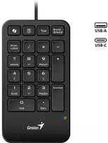 GENIUS NumPad 125 skaitmeninė klaviatūra, laidinė, USB-C, juoda