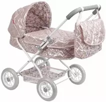 Arias lėlės kūdikio vežimėlis, blizgantis, 55 cm