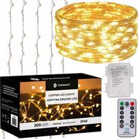 LED šviesos užuolaida Springos 300 LED 3x3 m šiltai balta