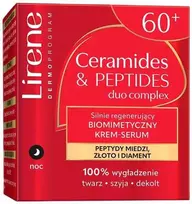 Lirene Intensyviai regeneruojantis biomimetinis naktinis kremas-serumas su keramidais ir peptidais 60+ 50 ml