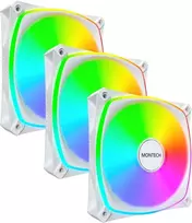 Montech AX120 PRO PWM Fan, ARGB – 3-Pack, 120mm, baltas