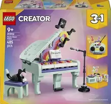 LEGO® Muzikos tematikos dekoras: pianinas su kate