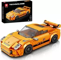 Konstruktorius/dėlionė oranžinė mašinėlė Porsche 911, 318 dalių