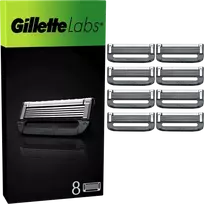 Gillette Labs skustuvo vyrams peiliukai, 8 skustuvo galvutės