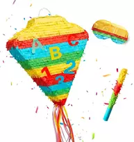 Relaxdays Pinata rinkinys, kūgio formos, daugiak spalvių